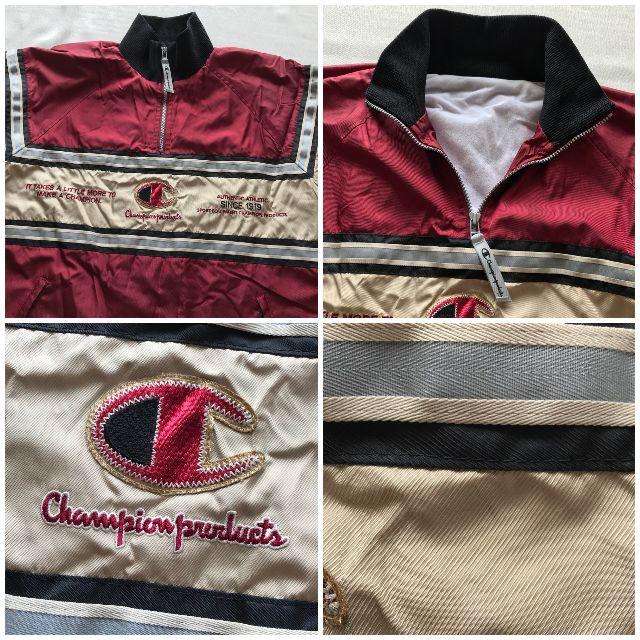 Champion(チャンピオン)の90sビンテージ Champion 裏フリース ハーフジップ トラックジャケット メンズのジャケット/アウター(ブルゾン)の商品写真