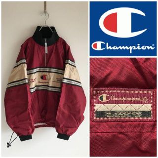 チャンピオン(Champion)の90sビンテージ Champion 裏フリース ハーフジップ トラックジャケット(ブルゾン)