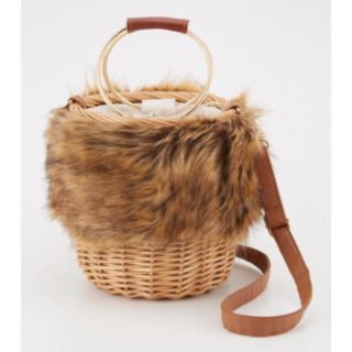 リエンダ(rienda)のrienda♡ノベルティ Ring handle fur BASKET BAG(かごバッグ/ストローバッグ)