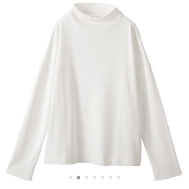 MUJI (無印良品)(ムジルシリョウヒン)の新品  モダールコットンスムースモックネックTシャツ レディースのトップス(Tシャツ(長袖/七分))の商品写真