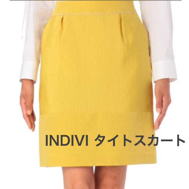 INDIVI(インディヴィ)のINDIVI グログランタイトスカート レディースのスカート(ミニスカート)の商品写真