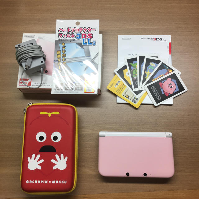 エンタメ/ホビー3DS LL ケース 保護フィルム 充電器 ARカード セット