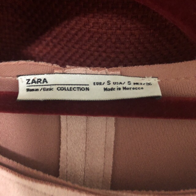 ZARA(ザラ)の値下げZARA 薄ピンク フェイクスエードコート レディースのジャケット/アウター(スプリングコート)の商品写真