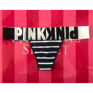 ヴィクトリアズシークレット(Victoria's Secret)の新品Victoria'ssecretTバックブルーボーダーS(ショーツ)