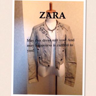 ザラ(ZARA)のザラライダースフェイクレザージャケット(ミリタリージャケット)