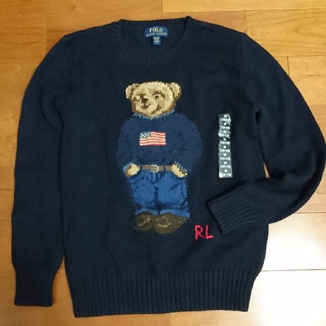 POLO RALPH LAUREN(ポロラルフローレン)のポロ ラルフローレン ベア コットンニット 未使用 キッズ/ベビー/マタニティのキッズ服女の子用(90cm~)(ニット)の商品写真