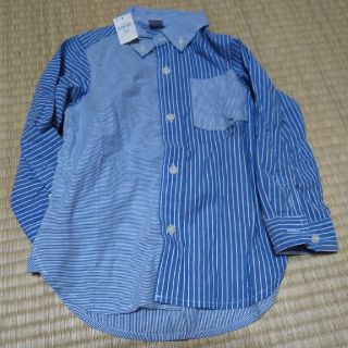 ベビーギャップ(babyGAP)の新品　105　ベビーギャップ　シャツ　長袖　ボーダー　ストライプ(ブラウス)