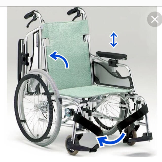 ♿️自走式 優れた機能 肘の高さも調整 モジュール 車椅子(送料無料) その他のその他(その他)の商品写真