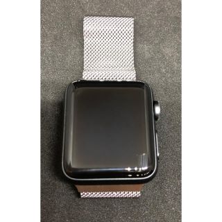 Apple watch ステンレス仕様 シルバーバンド 【42/44mm】(腕時計(デジタル))