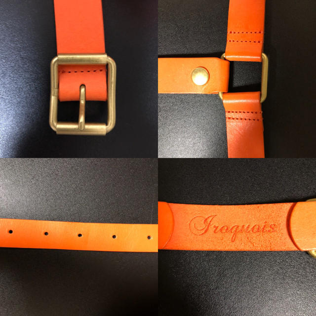 Iroquois(イロコイ)の【Iroquois 2018SS】レザーベルト オレンジ  メンズのファッション小物(ベルト)の商品写真