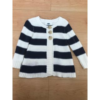 オールドネイビー(Old Navy)のボーダー カーディガン 18〜24M  女の子80 女の子90(カーディガン)