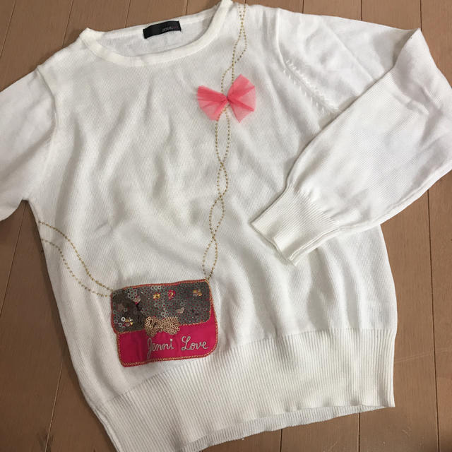 JENNI(ジェニィ)のジェニィ 140 セーター 白❤︎タグなし新品 キッズ/ベビー/マタニティのキッズ服女の子用(90cm~)(ニット)の商品写真