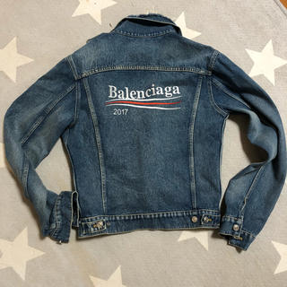 バレンシアガ(Balenciaga)のバレンシアガ 極美品 18 新作 刺繍 デニムジャケット(Gジャン/デニムジャケット)