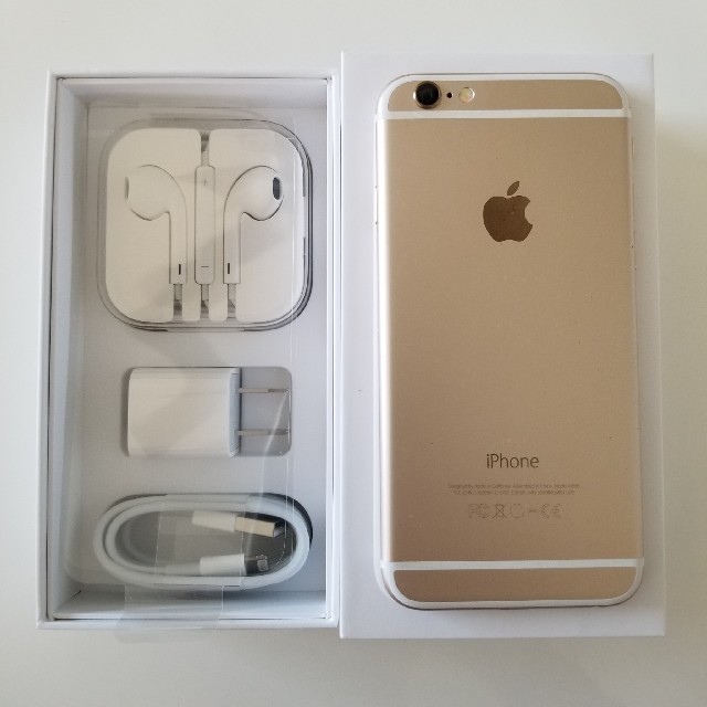 iPhone6 64GB Gold au版初期付属品全てIMEI