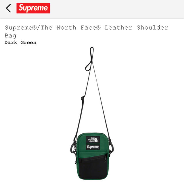 supreme north face leather shoulder bag
