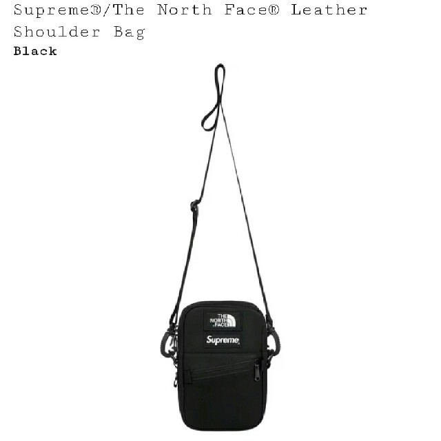 Supreme North Face Leather Shoulder Bagブラック状態
