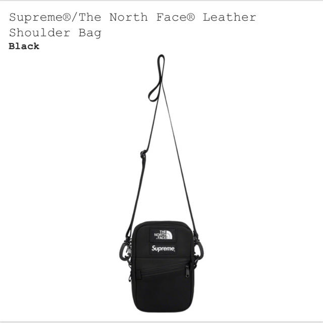 Supreme North Face Shoulder bag Black 黒