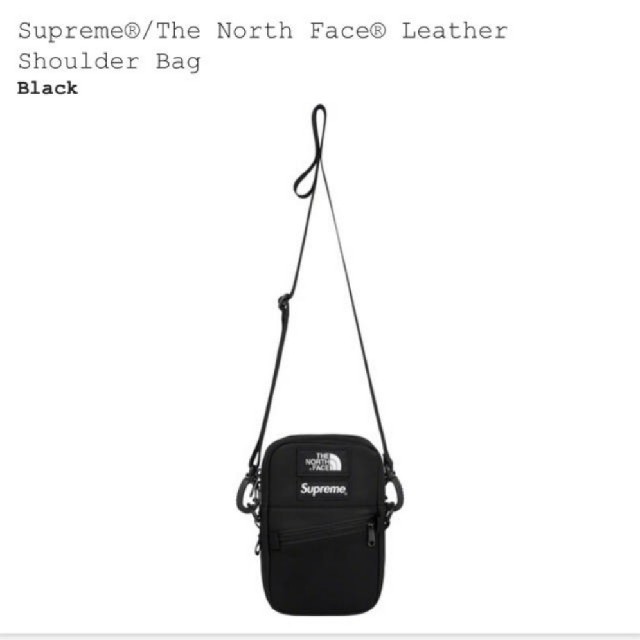 Supreme Leather Shoulder Bag 黒 BLACK-