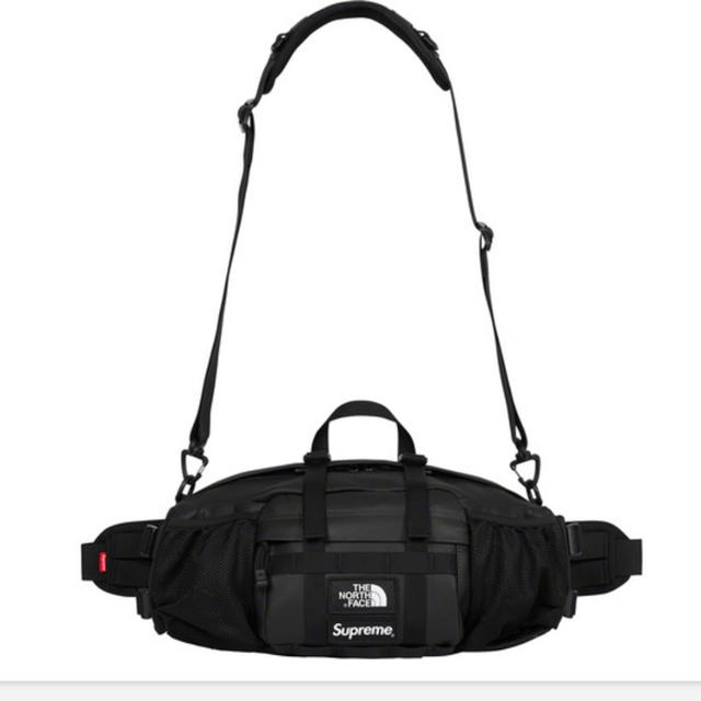 Supreme(シュプリーム)のNorth Face Leather Mountain Waist Bag 黒 メンズのバッグ(ウエストポーチ)の商品写真