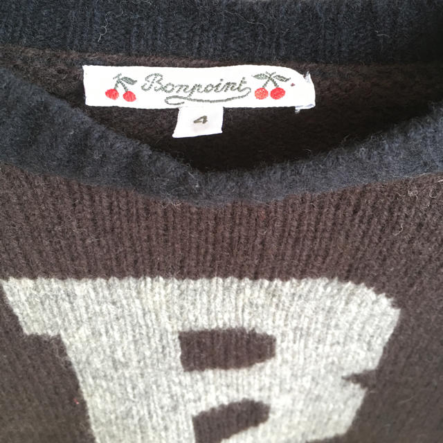 Bonpoint(ボンポワン)の ボンポワン 4才用 ウール セーター キッズ/ベビー/マタニティのキッズ服男の子用(90cm~)(ニット)の商品写真