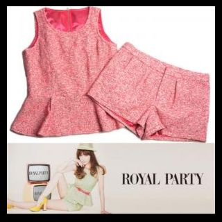 ロイヤルパーティー(ROYAL PARTY)のROYAL PARTY♡ツイードペプラム(タンクトップ)