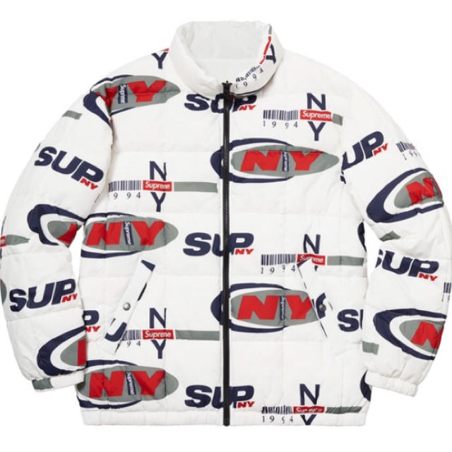 Supreme 18FW Reversible Puffy Jacket 白