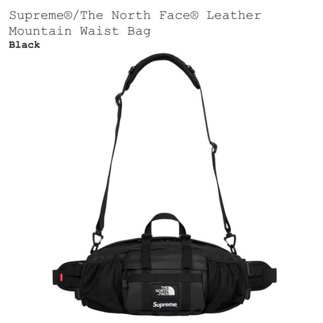Supreme - 即支払 黒 Supreme®TNF Leather Waist Bag
