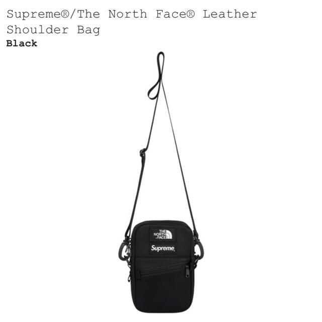 即支払 黒 Supreme®TNF Leather Shoulder Bag