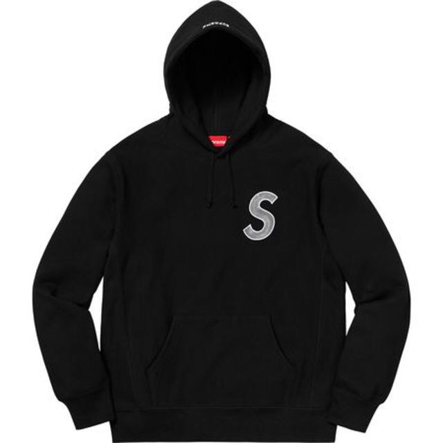 Supreme S Logo Hooded Mサイズ ブラック