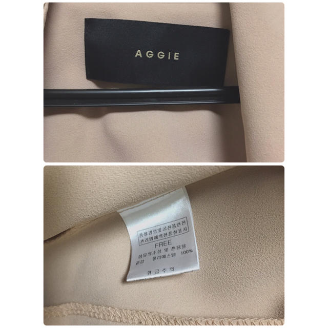 AGGIE アッジー ベージュ シンプル ドレープトレンチコート  レディースのジャケット/アウター(トレンチコート)の商品写真