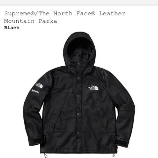シュプリーム(Supreme)のLサイズ 黒 Supreme The North Face Leather(マウンテンパーカー)