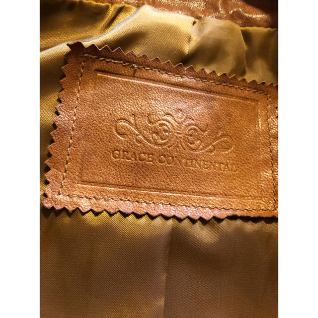 GRACE CONTINENTAL(グレースコンチネンタル)のGrace continental キュートな♡ラム皮ジャケット メンズのジャケット/アウター(レザージャケット)の商品写真
