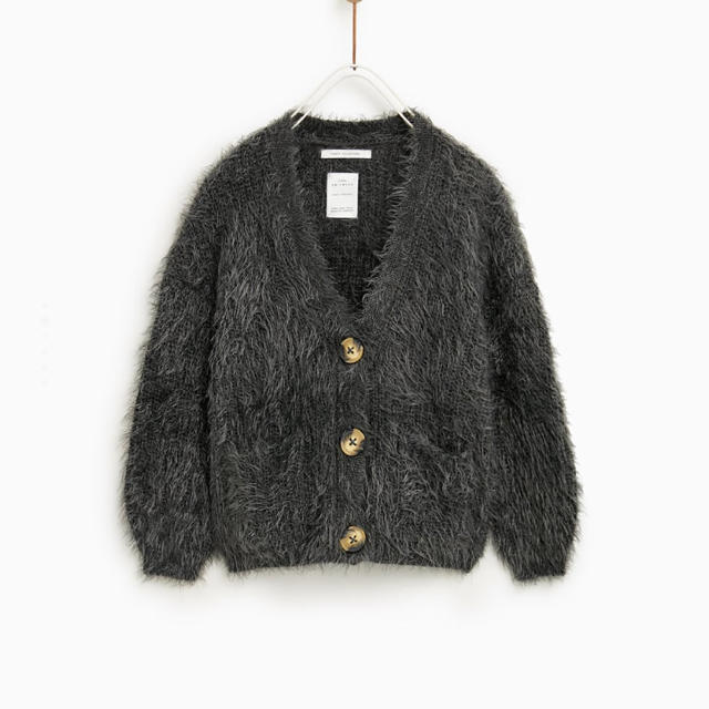 ZARA KIDS(ザラキッズ)のZARA フェザー風カーディガン レディースのトップス(カーディガン)の商品写真