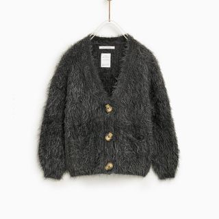 ザラキッズ(ZARA KIDS)のZARA フェザー風カーディガン(カーディガン)