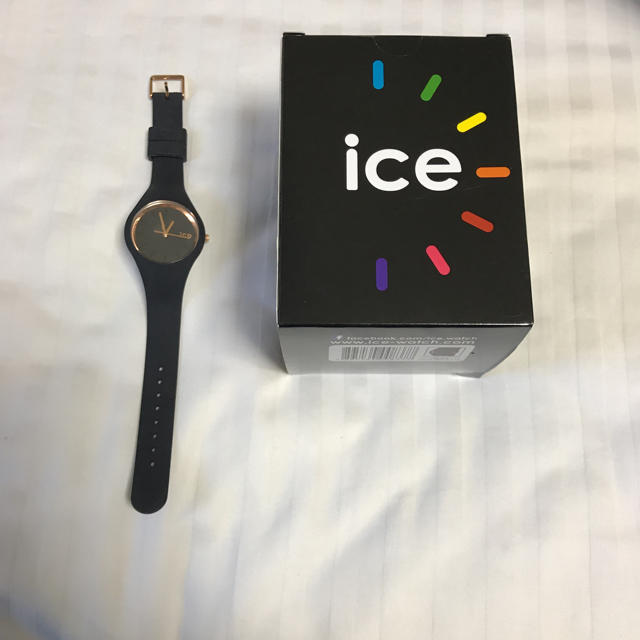 ice watch(アイスウォッチ)のice watch ウォッチ 時計 黒 ピンクゴールド メンズ レディース レディースのファッション小物(腕時計)の商品写真