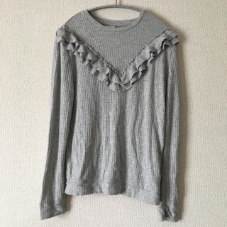 ザラキッズ(ZARA KIDS)のさーちんさま専用 ZARA girls フリルカットソー グレー164cmサイズ(カットソー(長袖/七分))