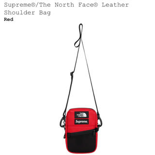 シュプリーム(Supreme)のSupreme North Face Shoulder Bag Red レザー(ショルダーバッグ)