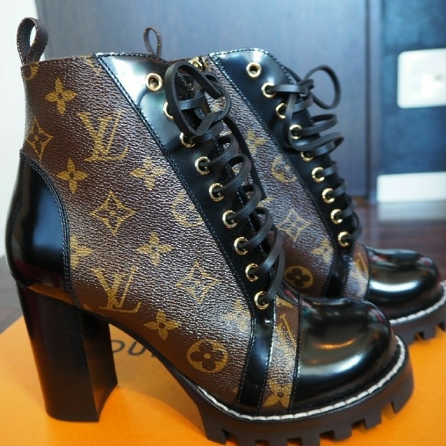 超美品 LOUIS VUITTON スタートレイル・ラインアンクルブーツ - ブーツ