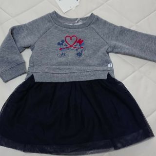 ベビーギャップ(babyGAP)のbabyGAP  ディズニーコラボ裏起毛スウェット+チュールワンピース(ワンピース)