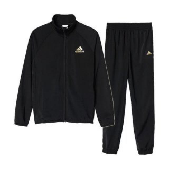 adidas(アディダス)の140㎝ adidas アディダス キッズ ジャージ上下セット ブラック キッズ/ベビー/マタニティのキッズ服男の子用(90cm~)(その他)の商品写真