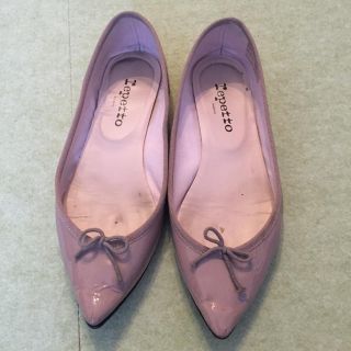 レペット(repetto)のエナメルパンプス   レペット ピンクグレージュ (バレエシューズ)