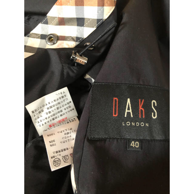 DAKS(ダックス)のDAKSダックス スタンドカラーコート40M〜L ブラック レディースのジャケット/アウター(その他)の商品写真