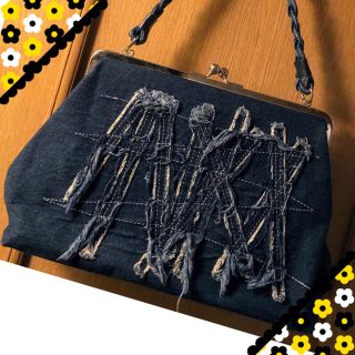 ビバユー(VIVAYOU)の美品！VIVAYOU ビバユー がま口 バッグ デニム(ハンドバッグ)