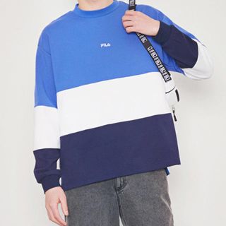 フィラ(FILA)の【FILA】ビッグシルエット配色切替プルオーバー(スウェット)