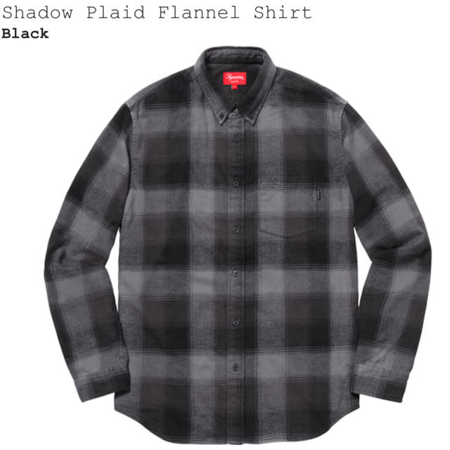 M 黒 supreme shadow plaid flannel shirt 1