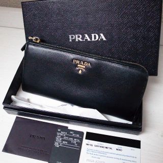 プラダ(PRADA)の正規品♡最安値♡プラダ　長財布　ラウンドファスナー　黒　サフィアーノレザー　財布(財布)