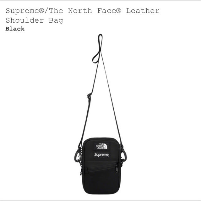 supreme north face leather shoulder bag