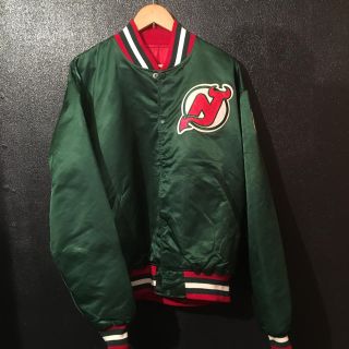 90's NFLホッケーチーム ナイロンスタジャン(XL)ヴィンテージ古着(ナイロンジャケット)