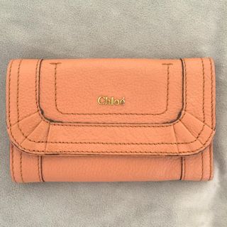 クロエ(Chloe)のChloe クロエ 財布 ピンク オレンジ ベージュ 三つ 折り(財布)