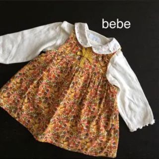 ベベ(BeBe)の美品♡bebe reduction リバティ社コラボワンピース♡70(ワンピース)